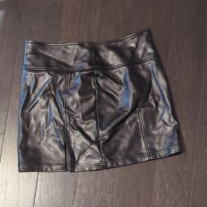 Blackmilk Leather Mini Skirt